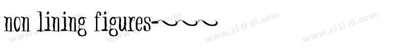 non lining figures字体转换